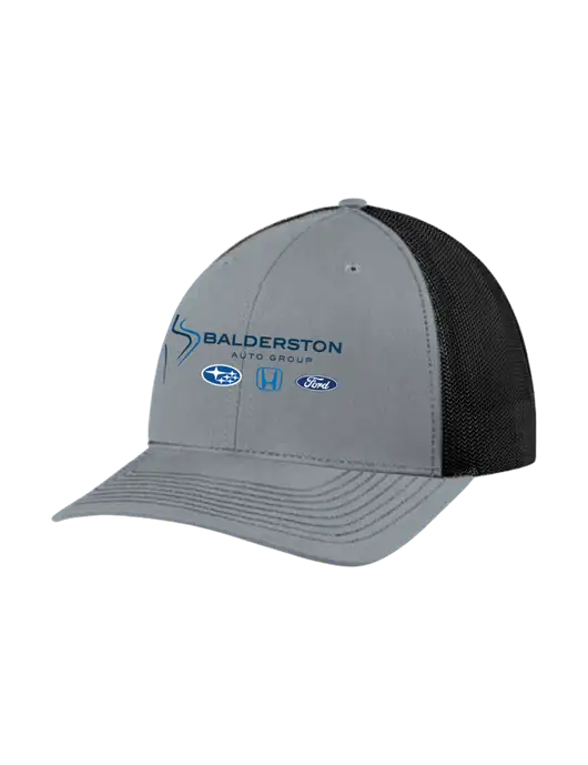 Richardson Adjustable Snapback Original 112 Trucker Cap Heather Grey w/Black Mesh w/Balderston Auto Group Logo