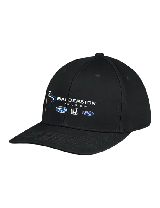 Premium Modern Structured Twill Black Snapback Cap w/Balderston Auto Group Logo