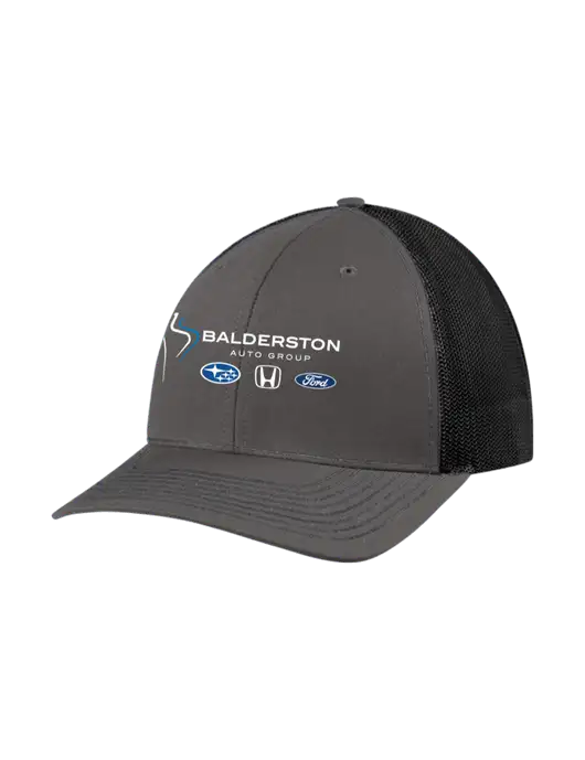 Richardson Adjustable Snapback Original 112 Trucker Cap Dark Grey w/Black Mesh w/Balderston Auto Group Logo