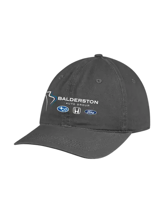 Garment Washed Unstructured Twill Charcoal Cap w/Balderston Auto Group Logo