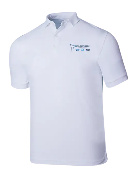 Callaway Ottoman Bright White Polo w/Balderston Auto Group Logo
