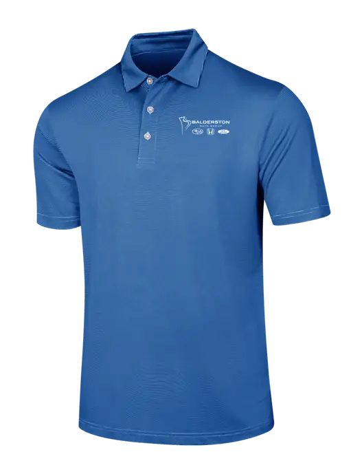Callaway Royal Blue Fine Line Stripe Polo w/Balderston Auto Group Logo