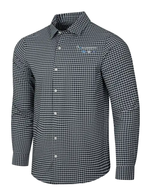 Dark Grey/White City Stretch Shirt w/Balderston Auto Group Logo