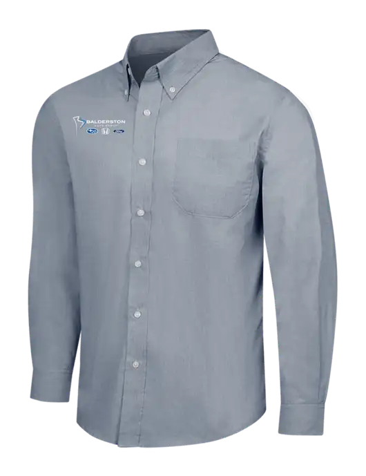 Navy Frost Crosshatch Easy Care Shirt w/Balderston Auto Group Logo