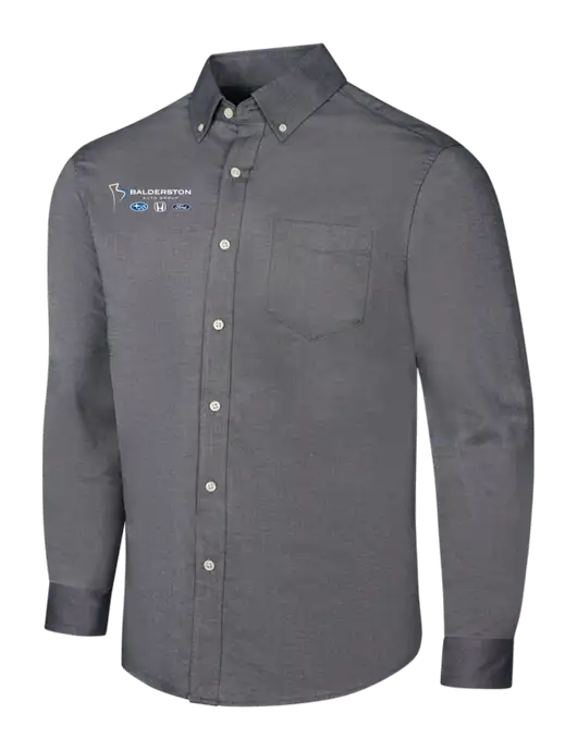 Dark Grey SuperPro Oxford Shirt w/Balderston Auto Group Logo