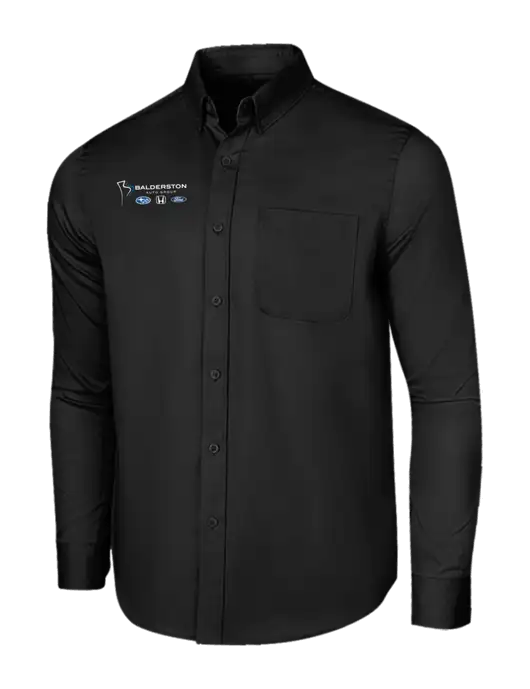 Long Sleeve Deep Black Superpro React Twill Shirt w/Balderston Auto Group Logo