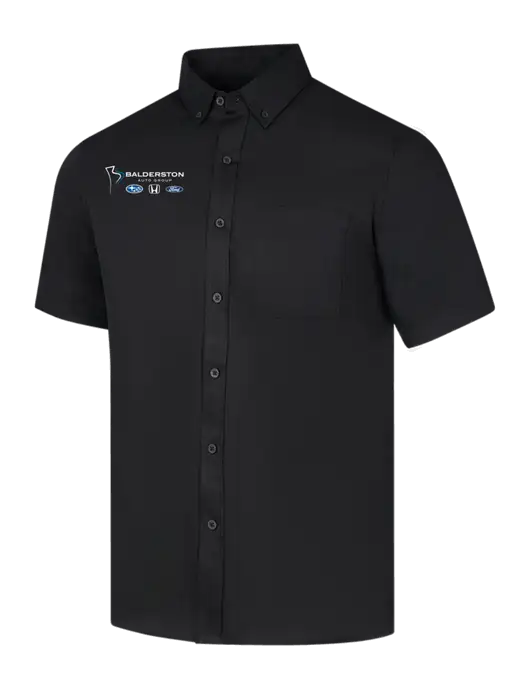 Short Sleeve Deep Black Superpro React Twill Shirt w/Balderston Auto Group Logo