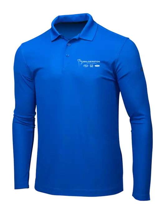 OGIO Royal Blue Caliber 2.0 Long Sleeve Polo w/Balderston Auto Group Logo