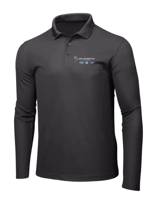 OGIO Charcoal Grey Caliber 2.0 Long Sleeve Polo w/Balderston Auto Group Logo
