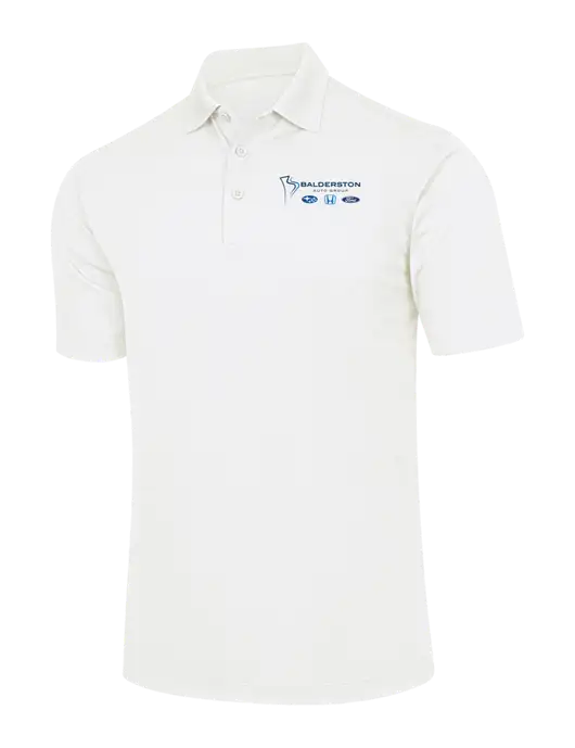 White Micropique Sport-Wick Polo w/Balderston Auto Group Logo