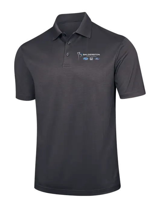 Dark Grey Performance Fine Jacquard Polo w/Balderston Auto Group Logo
