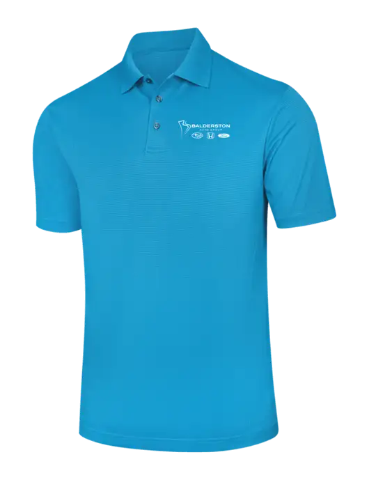 Carolina Blue Performance Fine Jacquard Polo w/Balderston Auto Group Logo