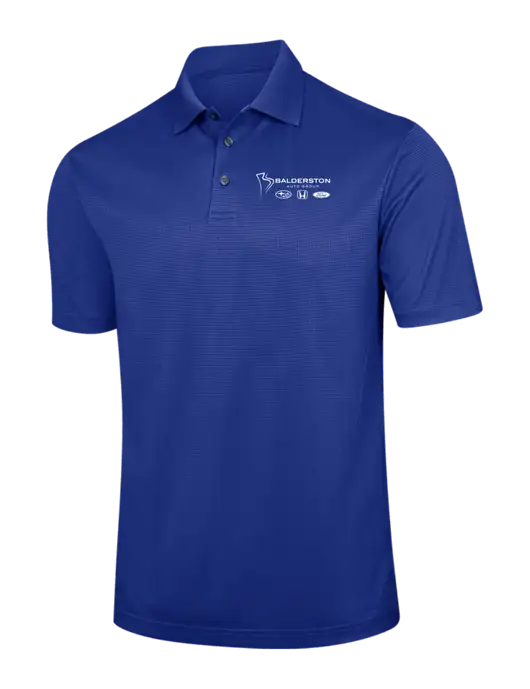 Dark Royal Blue Performance Fine Jacquard Polo w/Balderston Auto Group Logo