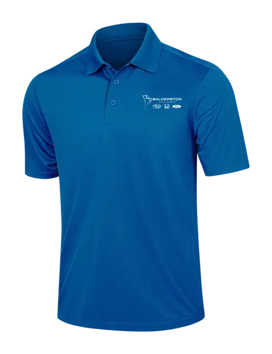 Dark Royal Blue Diamond Textured Jacquard Polo w/Balderston Auto Group Logo