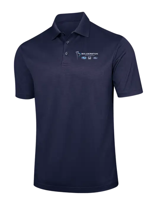 Navy Performance Fine Jacquard Polo w/Balderston Auto Group Logo