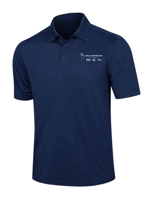 Dark Navy Diamond Textured Jacquard Polo w/Balderston Auto Group Logo