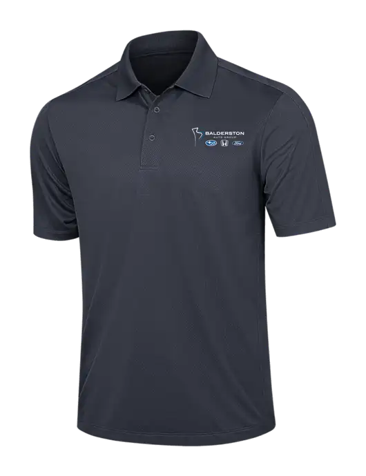 Dark Grey Diamond Textured Jacquard Polo w/Balderston Auto Group Logo