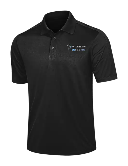 Black Diamond Textured Jacquard Polo w/Balderston Auto Group Logo