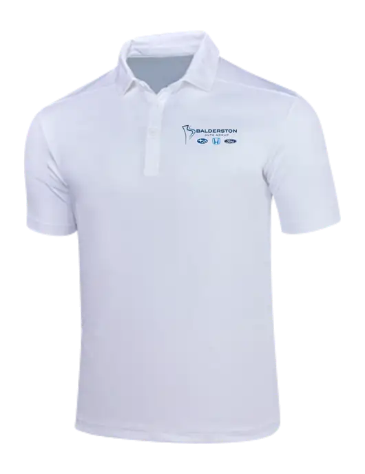 White Posi-UV Pro Polo w/Balderston Auto Group Logo