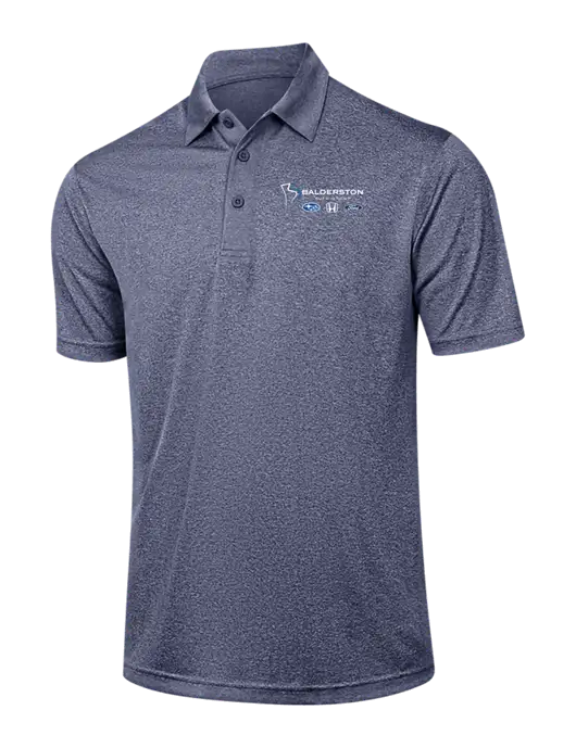 Navy Heather Contender Polo w/Balderston Auto Group Logo