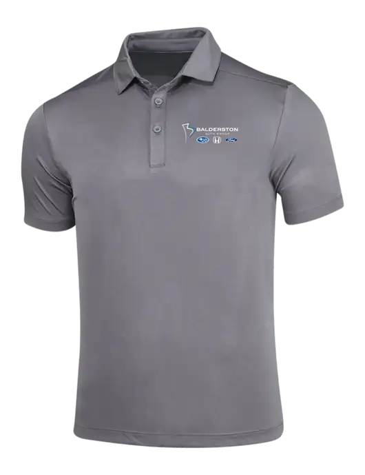 Dark Smoke Grey Posi-UV Pro Polo w/Balderston Auto Group Logo
