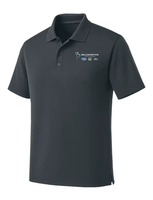 Dark Grey Dry Zone UV Micro Mesh Polo w/Balderston Auto Group Logo