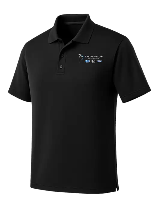 Black Dry Zone UV Micro Mesh Polo w/Balderston Auto Group Logo