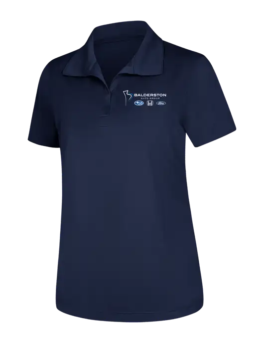Womens Navy Micropique Sport-Wick Polo w/Balderston Auto Group Logo