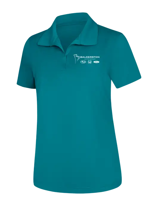 Womens Dark Sapphire Micropique Sport-Wick Polo w/Balderston Auto Group Logo