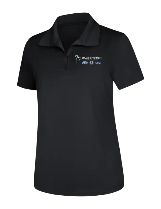 Womens Black Micropique Sport-Wick Polo w/Balderston Auto Group Logo