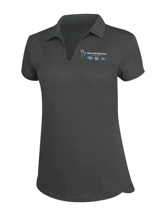 Womens Charcoal Trace Heather Polo w/Balderston Auto Group Logo
