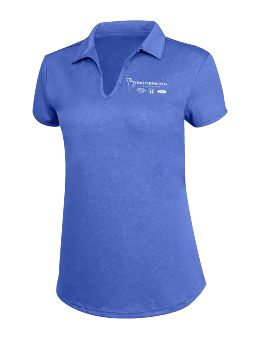 Womens Light Royal Trace Heather Polo w/Balderston Auto Group Logo