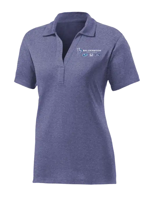 Womens Navy Heather Contender Polo w/Balderston Auto Group Logo