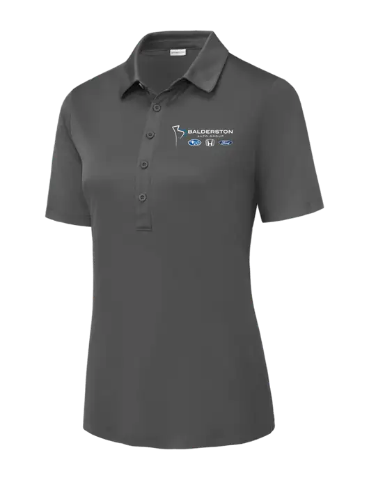 Dark Smoke Grey Womens Posi-UV Pro Polo w/Balderston Auto Group Logo
