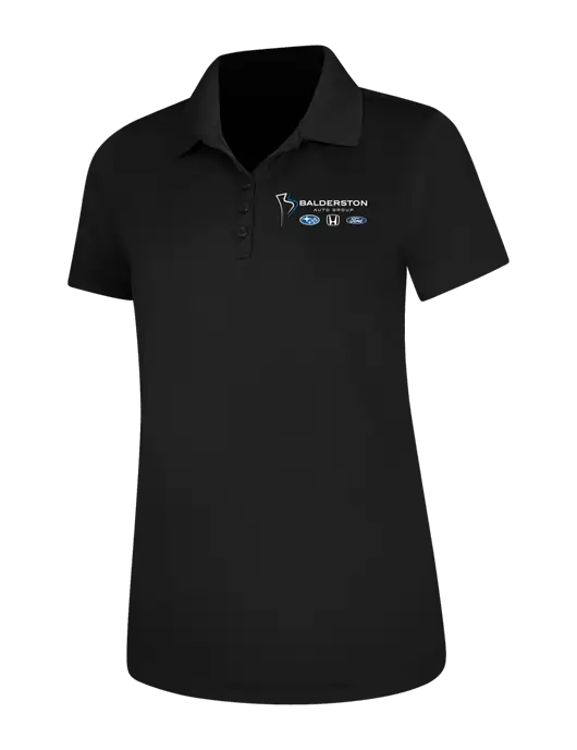 Black Womens Dry Zone UV Mesh Polo w/Balderston Auto Group Logo