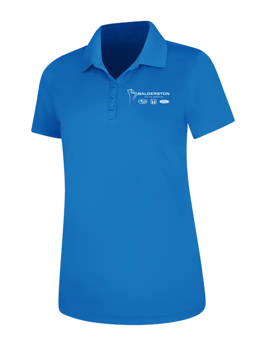Light Royal Blue Womens Dry Zone UV Mesh Polo w/Balderston Auto Group Logo