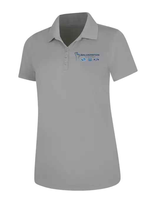 Light Grey Womens Dry Zone UV Mesh Polo w/Balderston Auto Group Logo