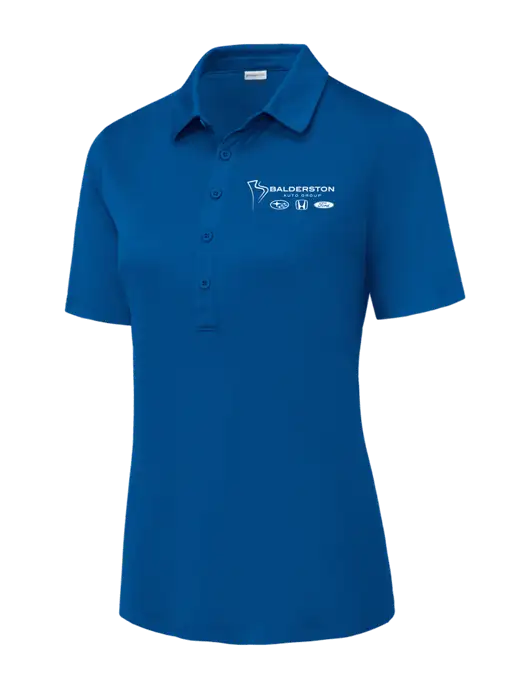 True Royal Womens Posi-UV Pro Polo w/Balderston Auto Group Logo