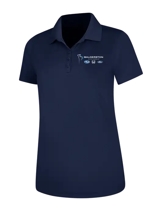 Dark Navy Womens Dry Zone UV Mesh Polo w/Balderston Auto Group Logo