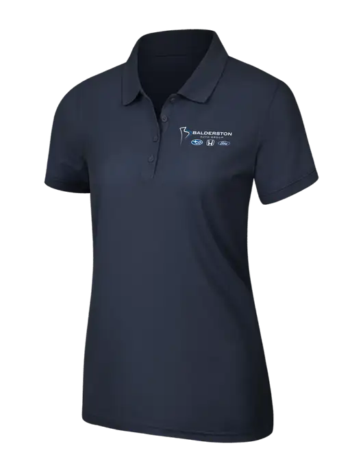 Navy Blue Womens Core Classic Pique Polo w/Balderston Auto Group Logo