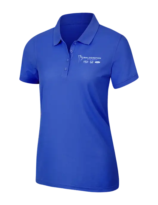 Dark Royal Womens Core Classic Pique Polo w/Balderston Auto Group Logo