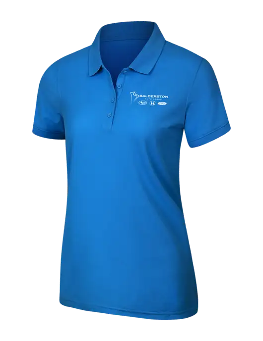 Light Royal Blue Womens Core Classic Pique Polo w/Balderston Auto Group Logo