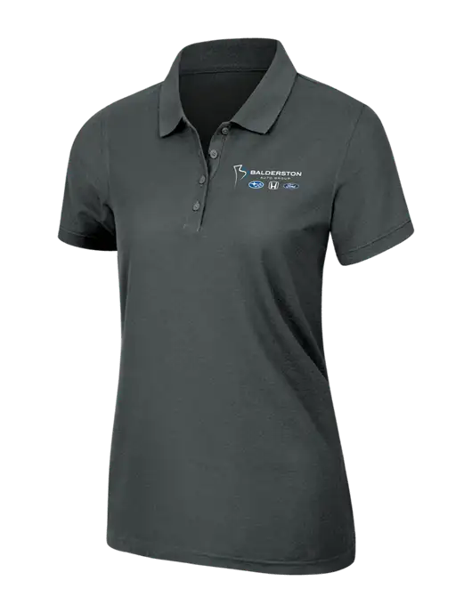 Dark Grey Womens Core Classic Pique Polo w/Balderston Auto Group Logo