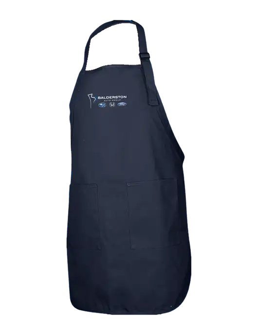 Full-Length Navy Apron With Pockets w/Balderston Auto Group Logo