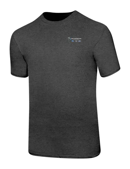 Ring Spun Dark Heather Grey 4.5 oz T-Shirt w/Balderston Auto Group Logo