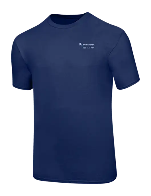 Ring Spun Navy 4.5 oz T-Shirt w/Balderston Auto Group Logo