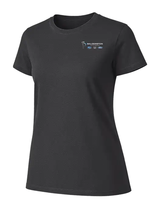 Womens Ring Spun Charcoal 4.5 oz T-Shirt w/Balderston Auto Group Logo