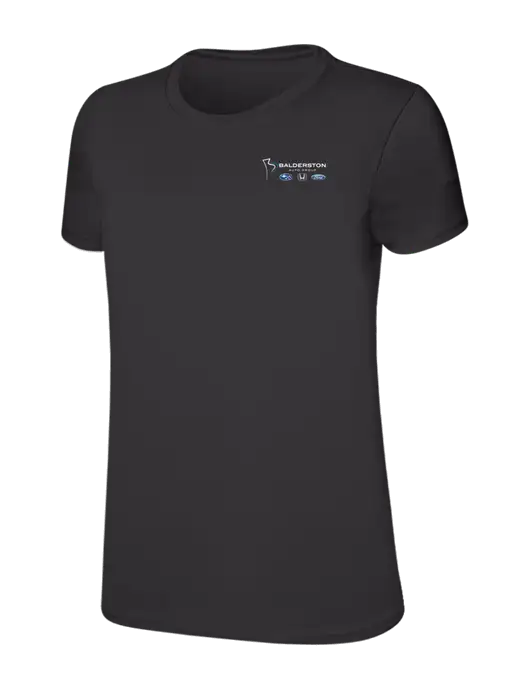 Womens Ring Spun Charcoal 4.5 oz T-Shirt w/Balderston Auto Group Logo