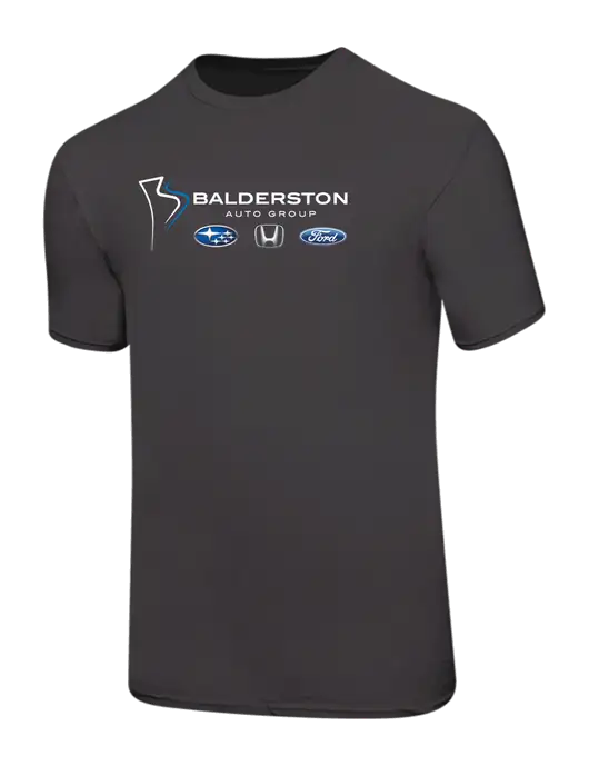 Ring Spun Charcoal 4.5 oz T-Shirt w/Balderston Auto Group Logo