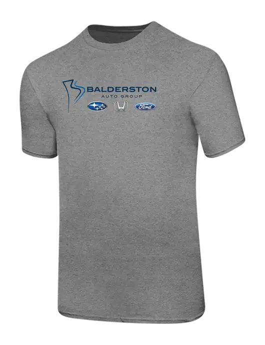 Ring Spun Light Heather Grey 4.5 oz T-Shirt w/Balderston Auto Group Logo